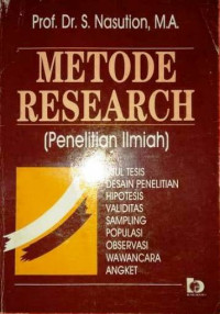 Image of Metode Research (Penelitian Ilmiah)
