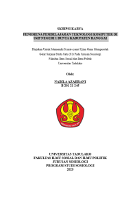 Image of FENOMENA PEMBELAJARAN TEKNOLOGI KOMPUTER DI SMP NEGERI 1 BUNTA KABUPATEN BANGGAI