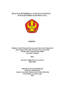 Image of REALITAS PENDIDIKAN ANAK KULI PANGGUL
DI PASAR INPRES MANONDA PALU