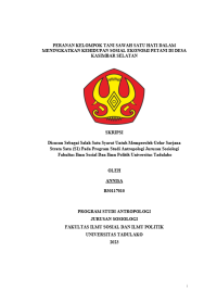 Image of PERANAN KELOMPOK TANI SAWAH SATU HATI DALAM MENINGKATKAN KEHIDUPAN SOSIAL EKONOMI PETANI DI DESA KASIMBAR SELATAN