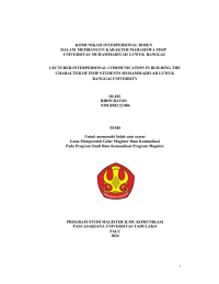 Image of KOMUNIKASI INTERPERSONAL DOSEN
DALAM MEMBANGUN KARAKTER MAHASISWA FISIP
UNIVERSITAS MUHAMMADIYAH LUWUK BANGGAI