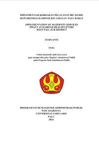 Image of IMPLEMENTASI KEBIJAKAN PELAYANAN IBU HAMIL
DI PUSKESMAS KAMONJI KECAMATAN PALU BARAT