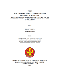 Image of IMPLEMENTASI KEBIJAKAN PENANGANAN 
STUNTING DI KOTA PALU
