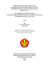 Image of KOMUNIKASI PEMASARAN HNI DALAM KONSTRUKSI CITRA SYARIAH SEBAGAI UPAYA MEMPERTAHANKAN LOYALITAS PELANGGAN DI KOTA PAL