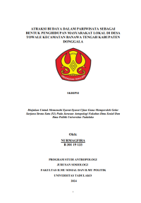 Image of ATRAKSI BUDAYA DALAM PARIWISATA SEBAGAI 
BENTUK PENGHIDUPAN MASYARAKAT LOKAL DI DESA 
TOWALE KECAMATAN BANAWA TENGAH KABUPATEN 
DONGGALA