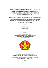 Image of IMPLEMENTASI KEBIJAKAN MUSYAWARAH PERENCANAAN PEMBANGUNAN DI DESA POWELUA KECAMATAN BANAWA TENGAH KABUPATEN DONGGALA