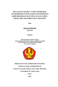 Image of PELAYANAN KARTU TANDA PENDUDUK
ELEKTRONIK (E-KTP) PADA KANTOR DINAS
KEPENDUDUKAN DAN PENCATATAN SIPIL
(DUKCAPIL) DI KABUPATEN TOLITOLI
