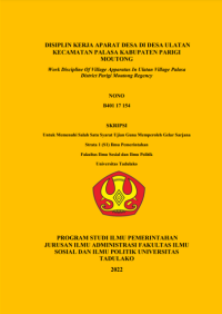 Image of Disiplin Kerja Aparat Desa Di Desa Ulatan Kecamatan Palasa Kabupaten Parigi Moutong