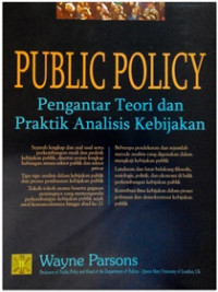 Image of Public Policy : Pengantar Teori dan Praktik Analisis Kebijakan